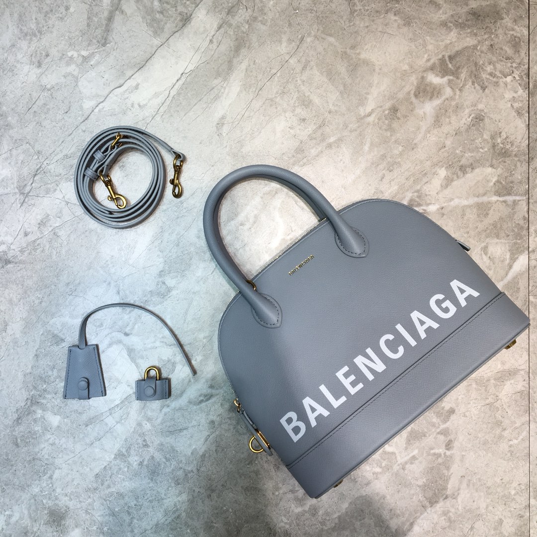 Ba1en*iaga women's ville small top handle bag in grey 5506451iz1m 26 x 12 x 22 cm