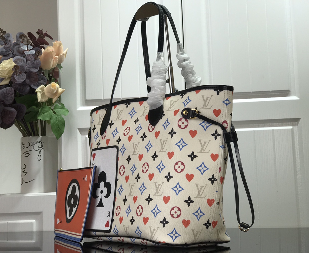 l0vis Vvtt0n game on neverfull mm monogram canvas white m57462 31 x 28 x 14 cm