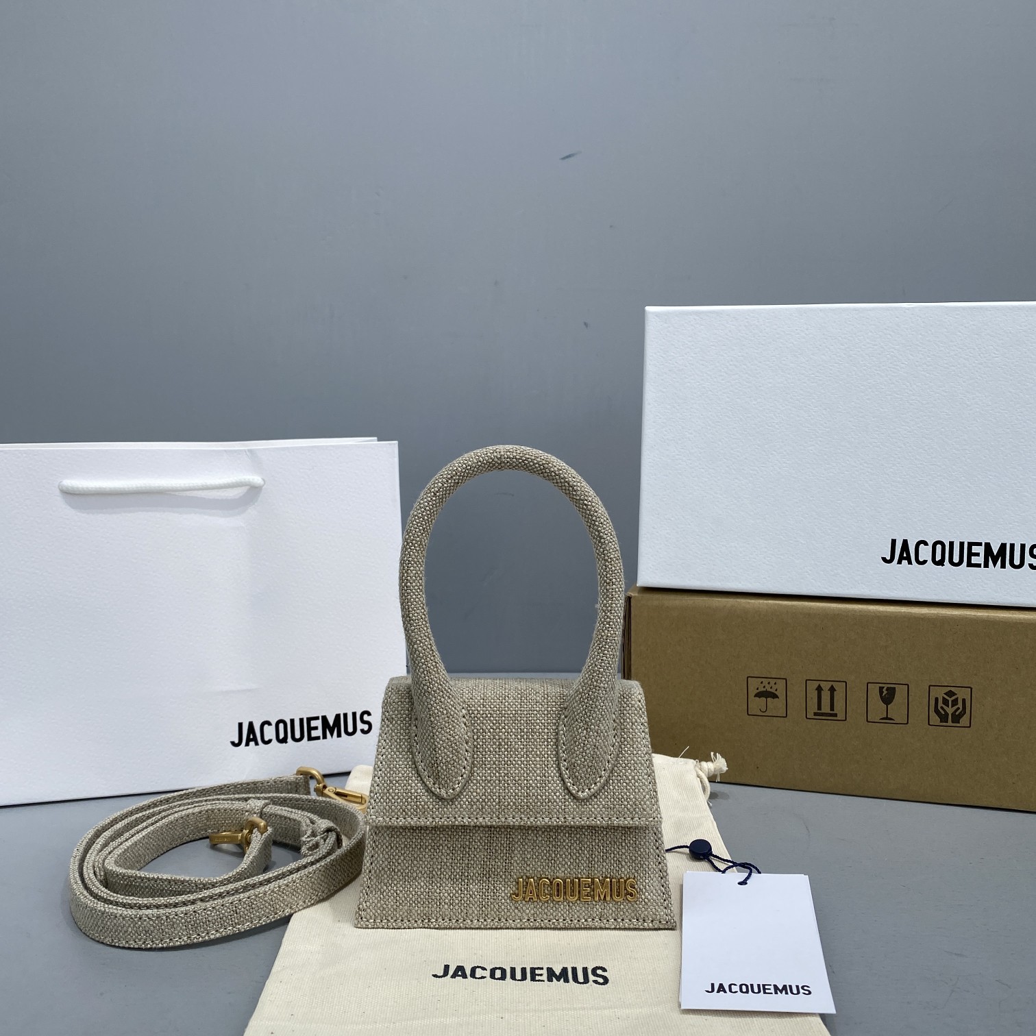 Ja*qvemvs le chiquito mini canvas micro bag 213ba01 12 x 8 x 5 cm