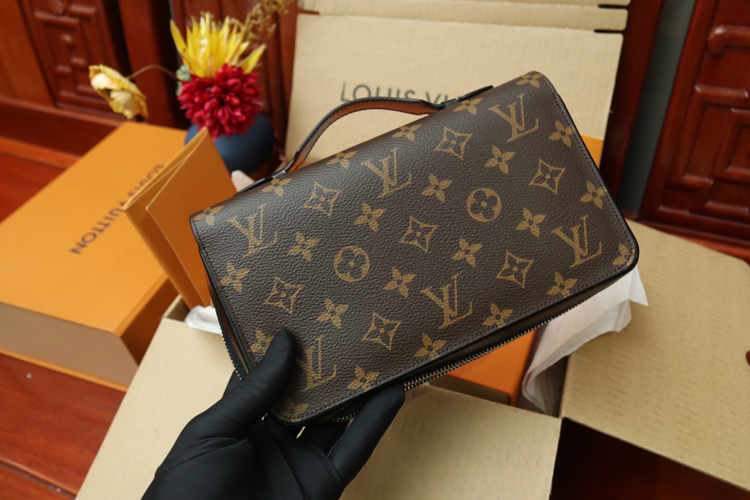 l0vis Vvtt0n zippy xl wallet monogram eclipse canvas brown m61698 23 x 15 x 4 cm