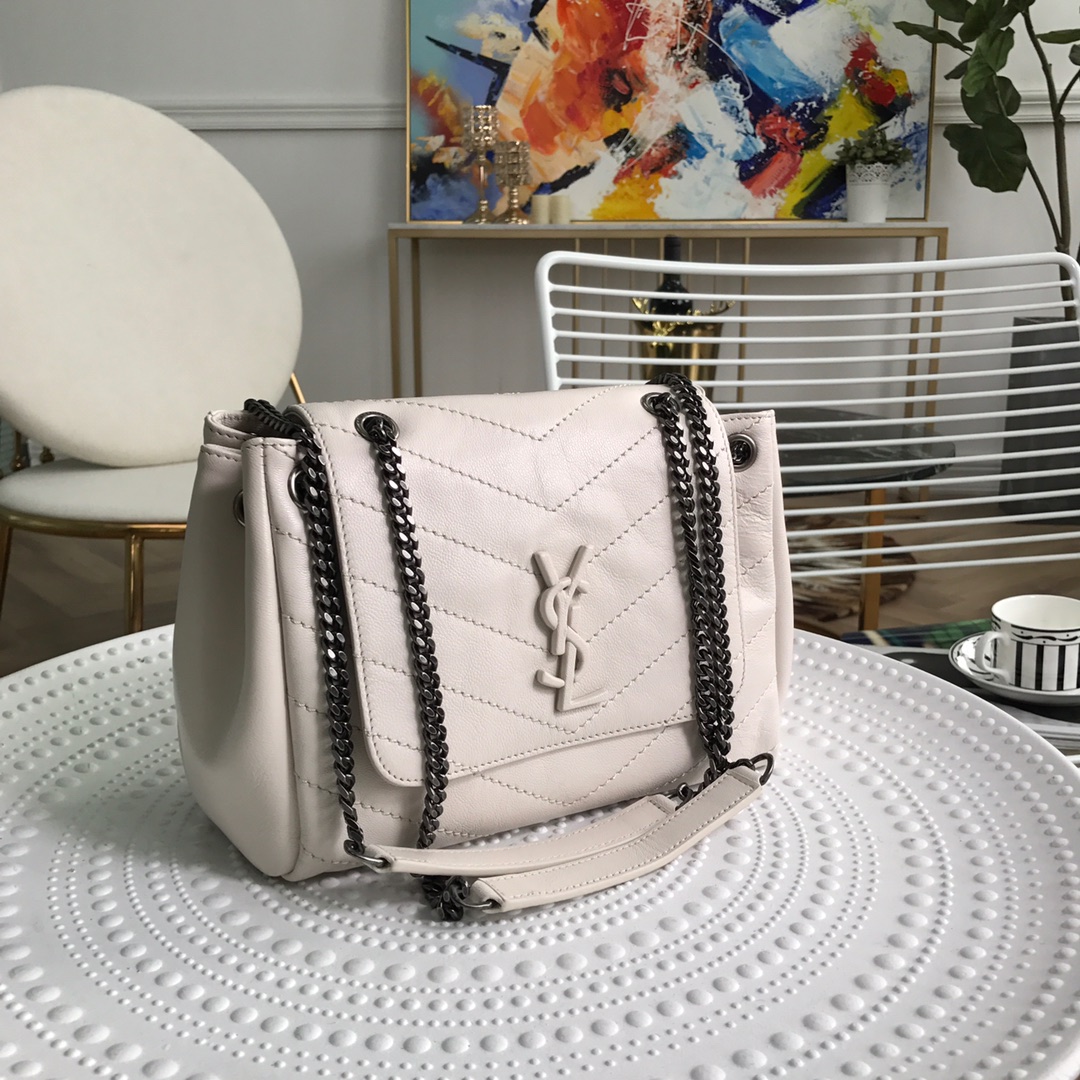 Y51 nolita small bag in vintage leather blanc vintage 22 x 17.5 x 13 cm