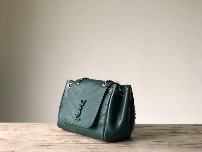 Y51 nolita small bag in vintage leather green 22 x 17.5 x 13 cm