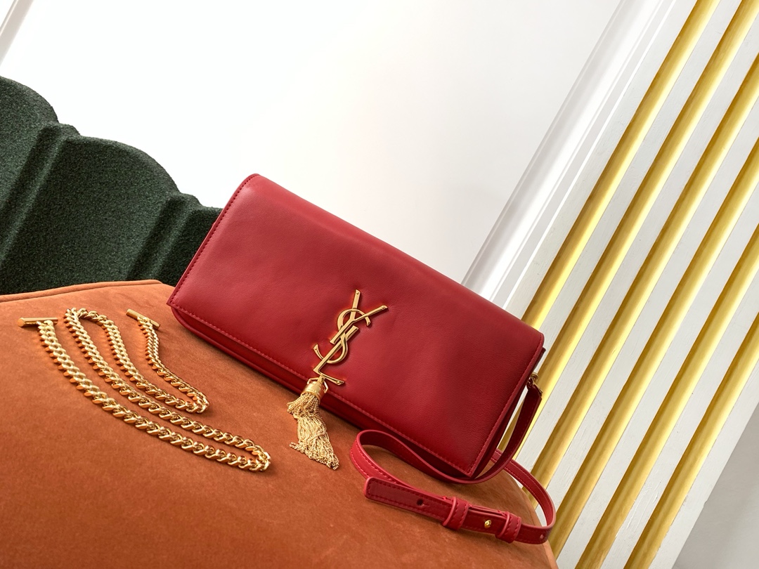 Y51 kate 99 with tassel in lambskin red 6042761 26 x 13.5 x 4.5 cm