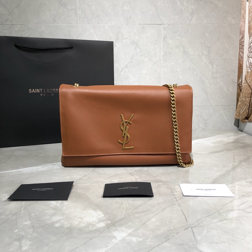 Y51 kate reversible medium in suede and smooth leather bag brown 553804 28.5 x 20 x 6 cm
