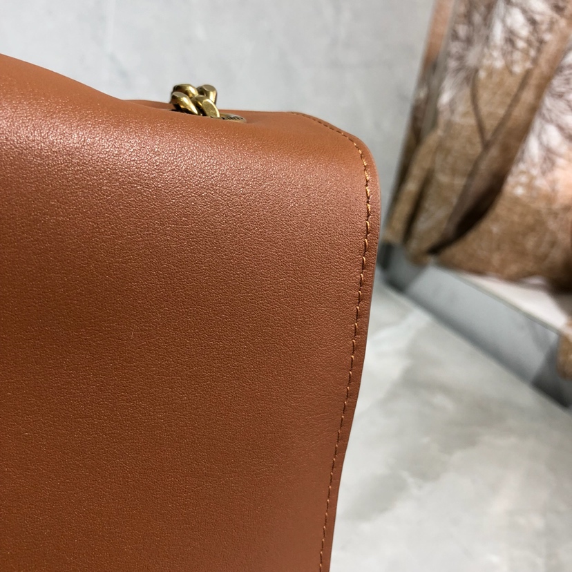 Y51 kate reversible medium in suede and smooth leather bag brown 553804 28.5 x 20 x 6 cm