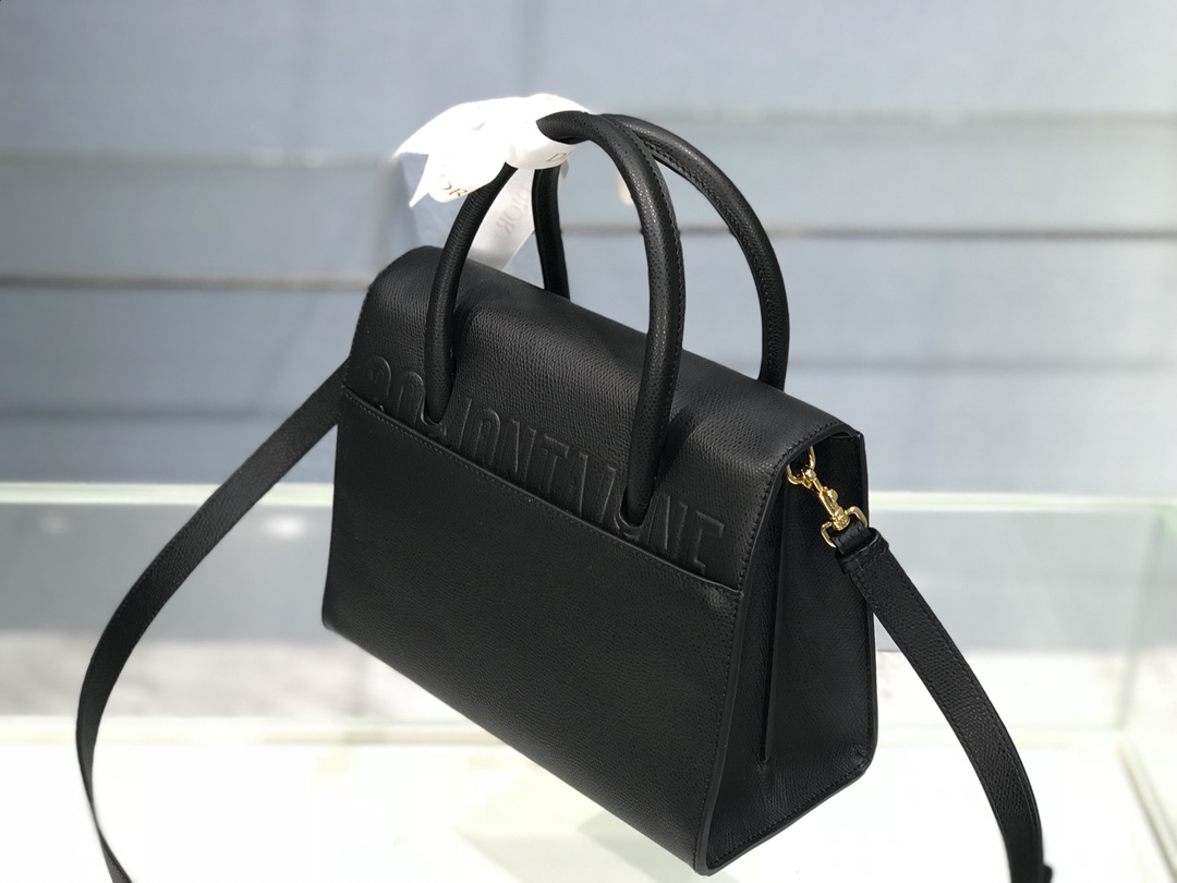 D10r medium st honorÉ tote black grained calfskin m9321 25 x 19 x 12 cm