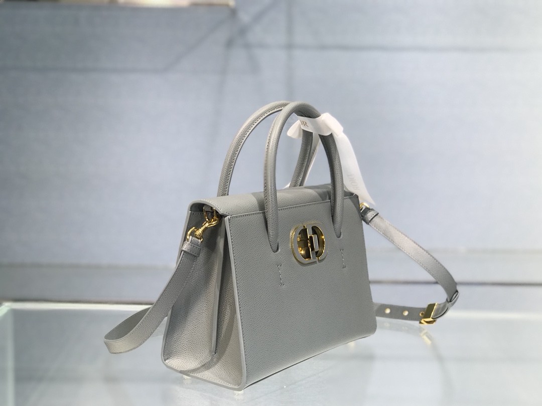 D10r medium st honorÉ tote grey grained calfskin m9321 25 x 19 x 12 cm
