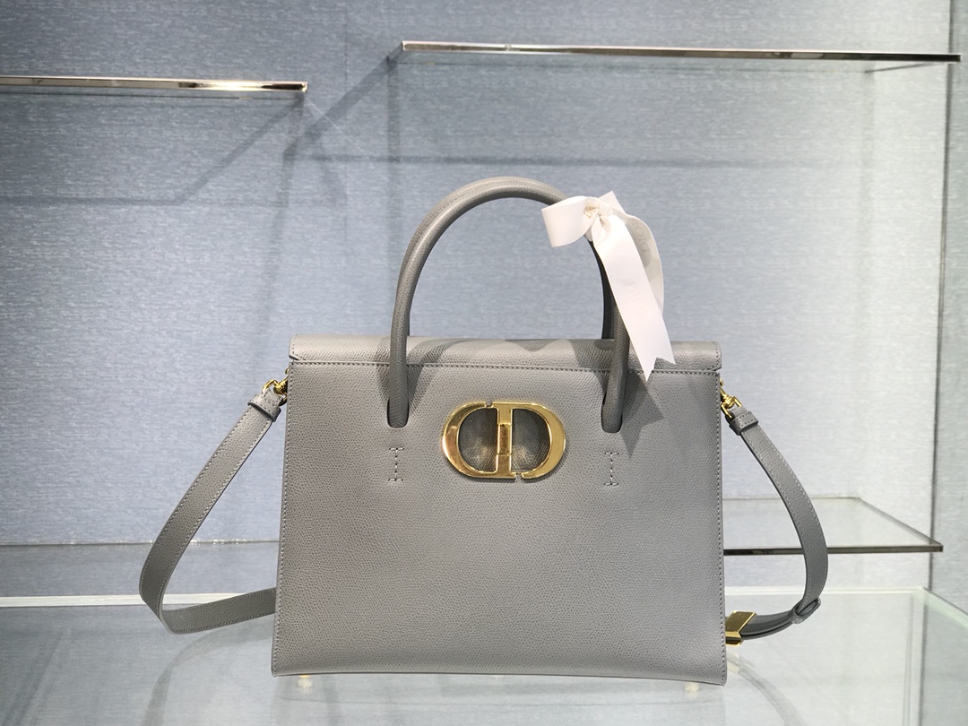 D10r large st honorÉ tote grey grained calfskin m9306 30 cm