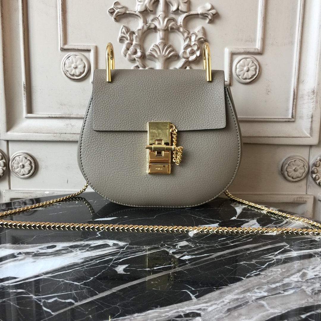 Ch10e mini drew shoulder bag motty grey 19 x 7 x 16 cm