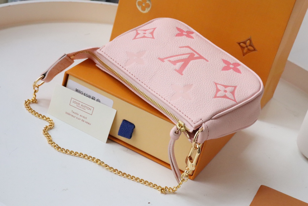 l0vis Vvtt0n mini pochette accessoires monogram empreinte leather pink m80501 15.5 x 10.5 x 4 cm