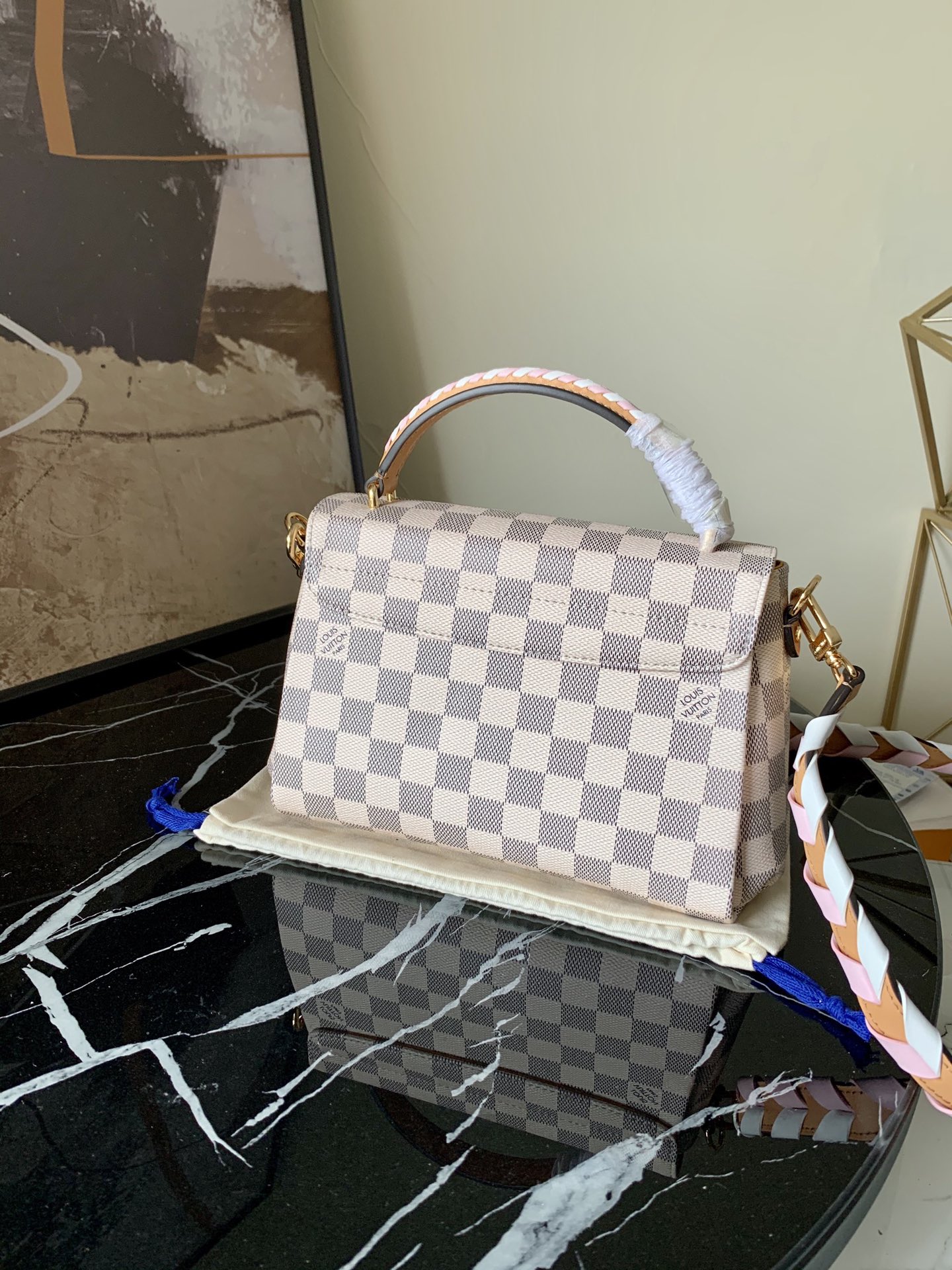 l0vis Vvtt0n croisette damier azur canvas n50053 25 x 17 x 9.5 cm