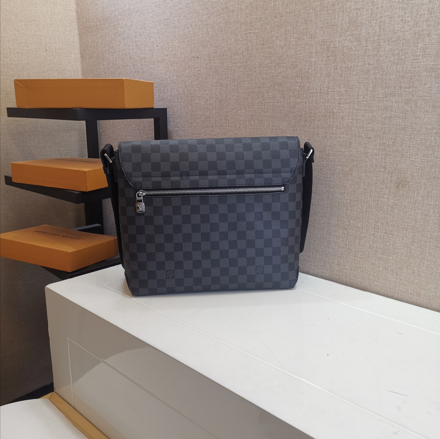 l0vis Vvtt0n district mm damier graphite canvas n40350 31 x 27 x 8 cm