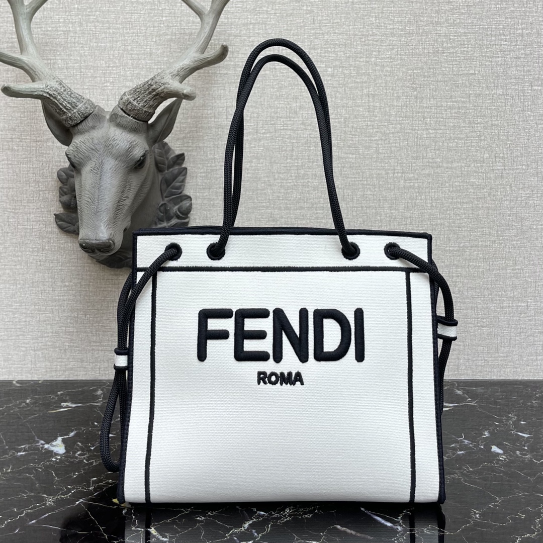 F**di medium roma tote bag white 8bh380aei1