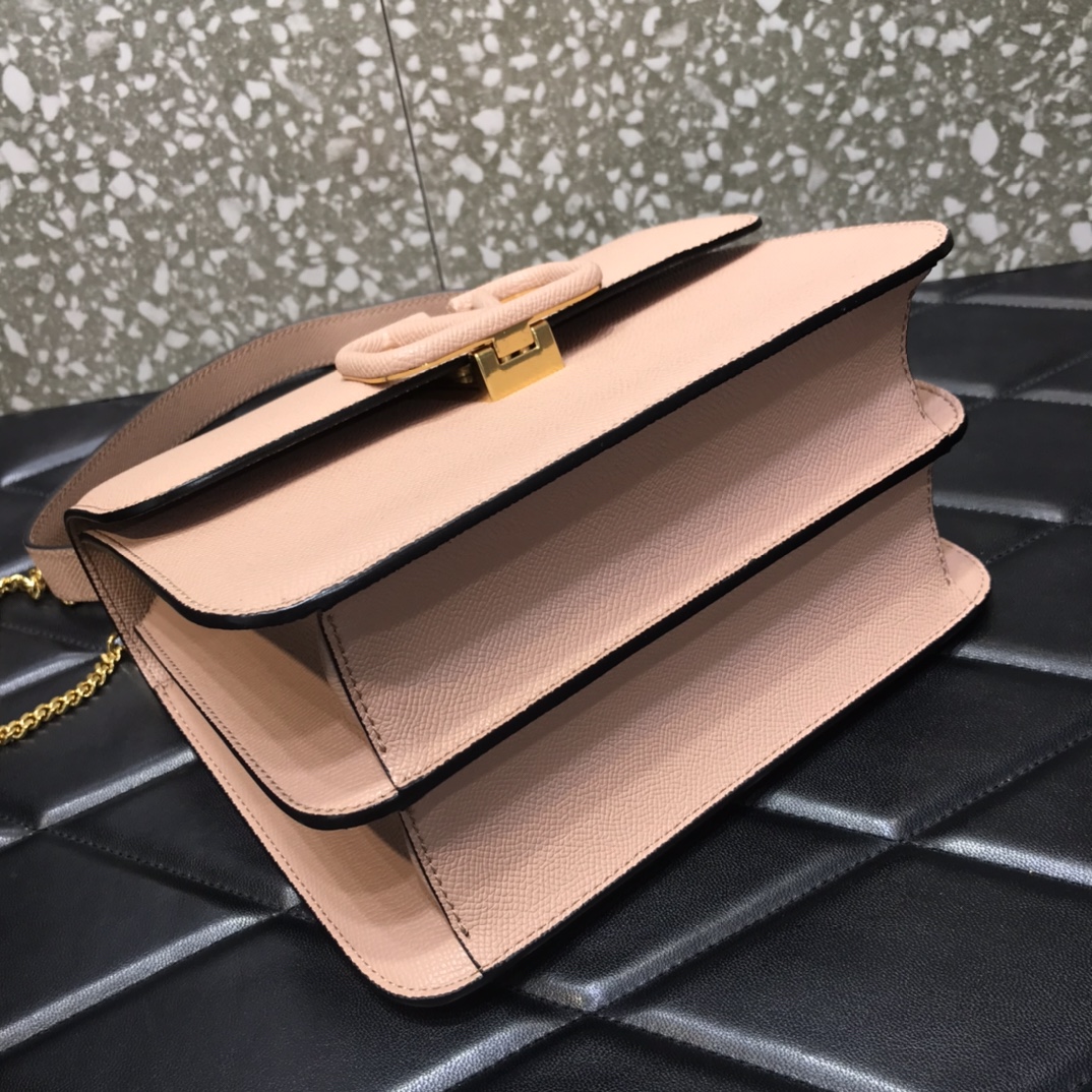 Va1e*ntin0 vsling grainy calfskin shoulder bag pink vw2b0f00 22 x 11 x 17 cm