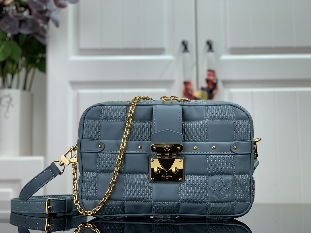 l0vis Vvtt0n troca mm damier quilt glacier m59111 25.5 x 17 x 7 cm
