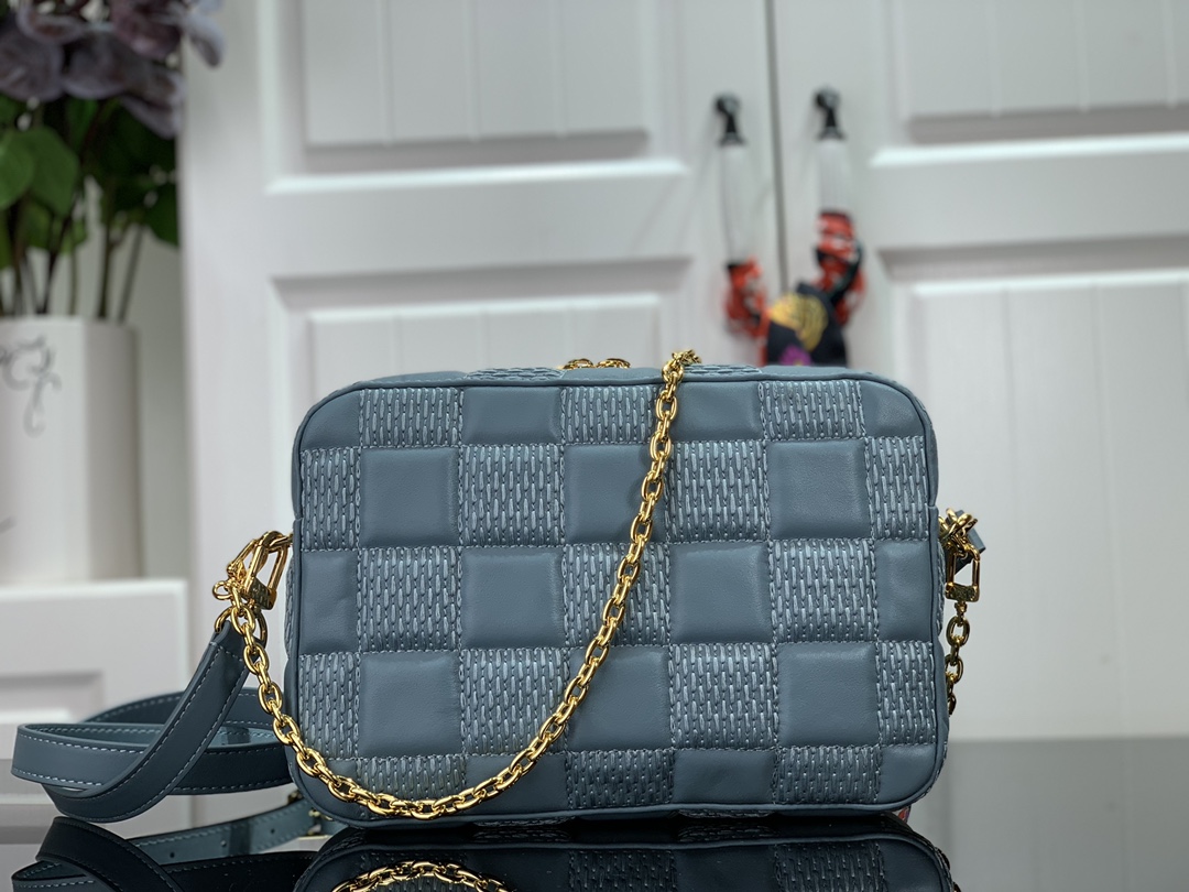 l0vis Vvtt0n troca mm damier quilt glacier m59111 25.5 x 17 x 7 cm
