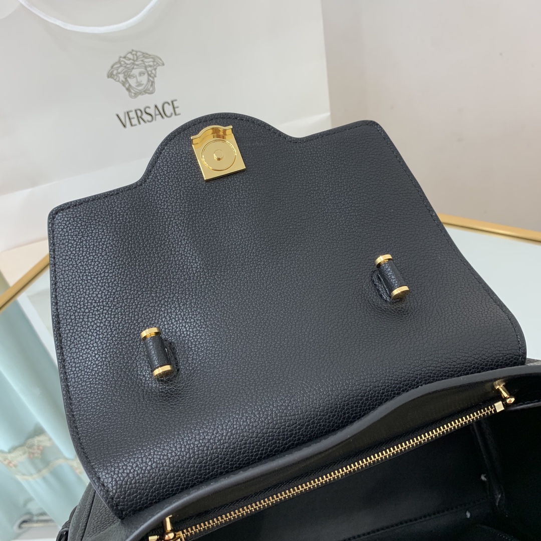 versace medium la medusa handbag G01den metal black dbfi039 25 x 15 x 22 cm