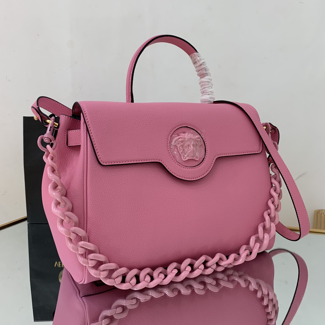 VERSACE LARGE LA MEDUSA HANDBAG Pink DBFI038 35 x 14 x 25 cm