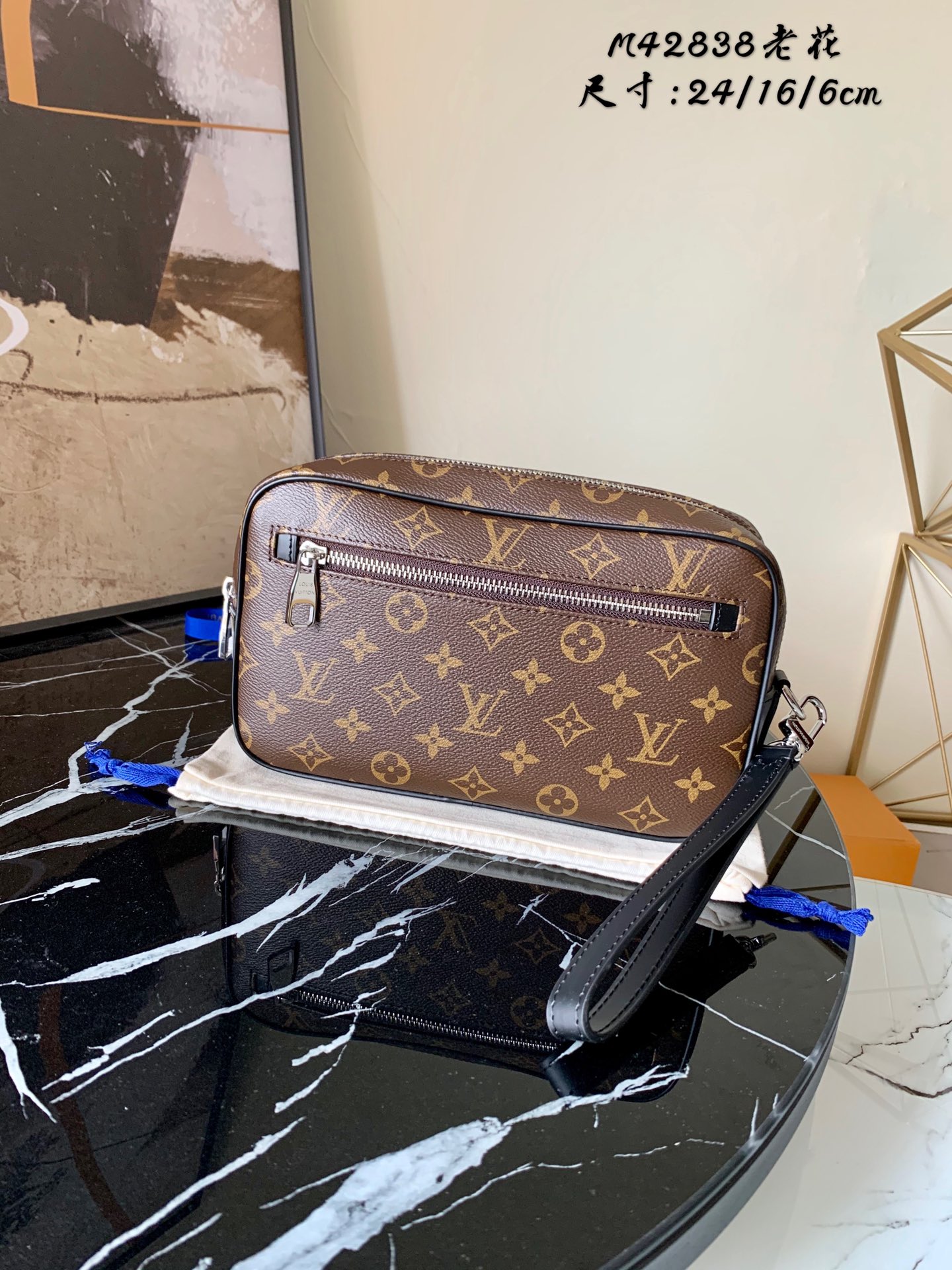 l0vis Vvtt0n kasai clutch monogram canvas brown m42838 24 x 16 x 6 cm