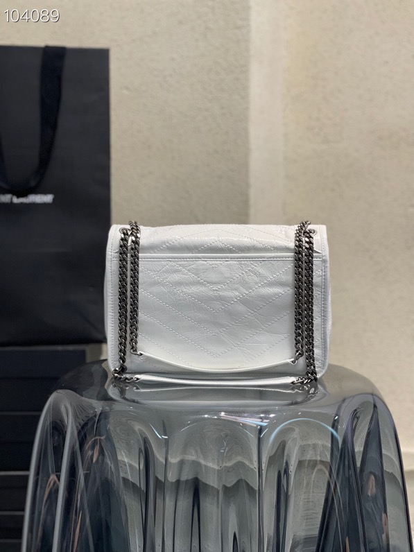 Y51 niki medium crinkled vintage leather white 4988940 28 x 20 x 8 cm
