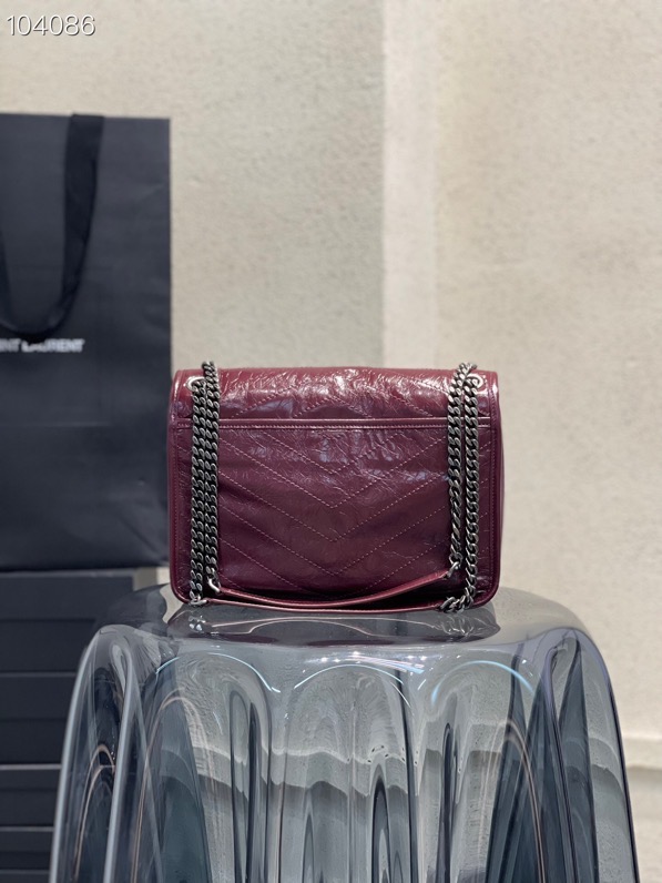 Y51 niki medium crinkled vintage leather burgundy 4988940 28 x 20 x 8 cm
