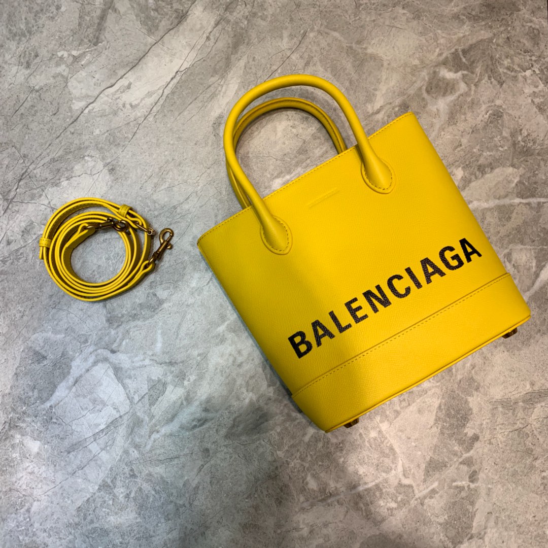 Ba1en*iaga women's everyday xxs tote bag yellow 551815 19 x 10 x 21 cm
