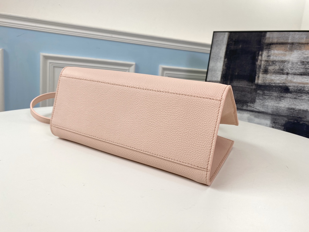 l0vis Vvtt0n lockme tote pm soft grained calfskin leather rose pink m55818 27.5 x 22 x 12 cm