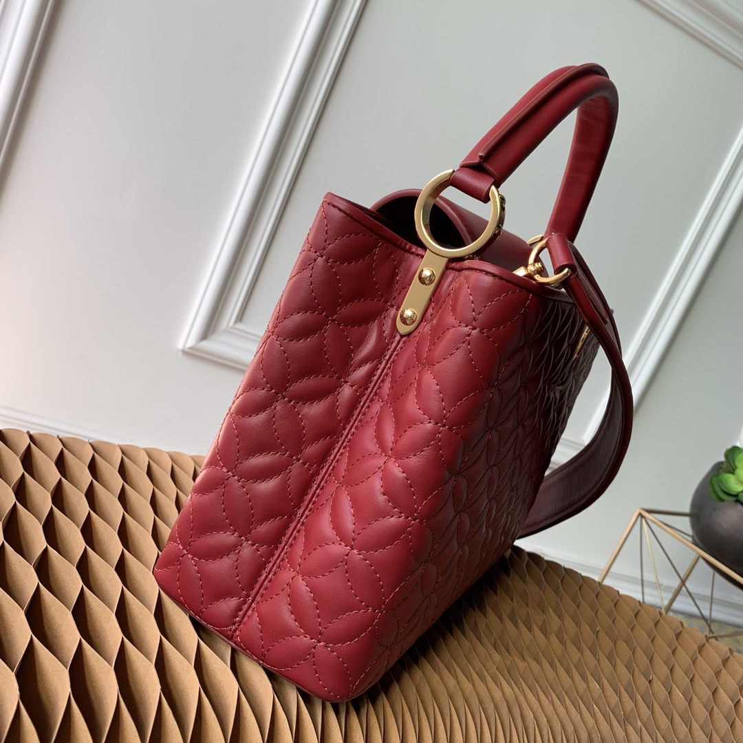l0vis Vvtt0n capucines mm monogram flower burgundy m55366 31 x 20 x 11 cm