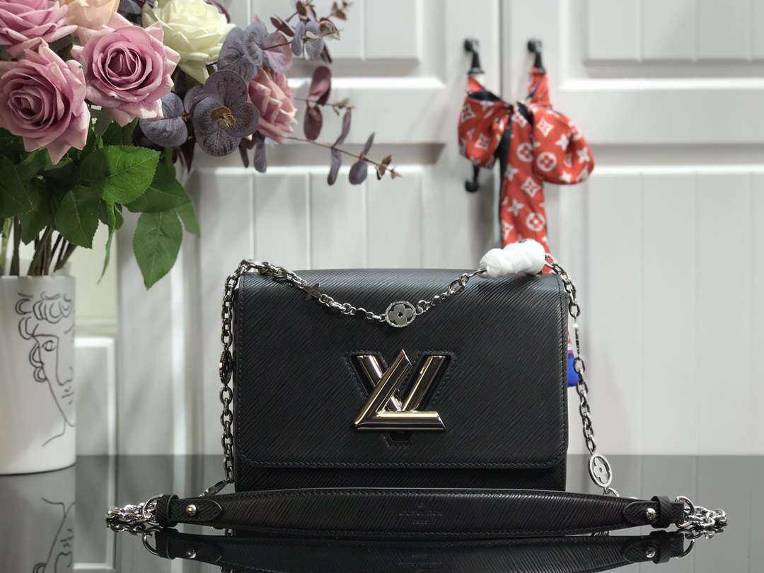 l0vis Vvtt0n twist mm epi cowhide leather black m55411 23 x 17 x 9.5 cm