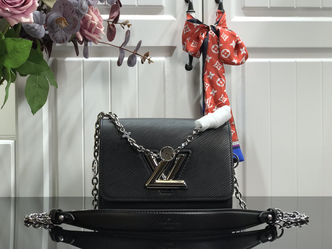 l0vis Vvtt0n twist pm epi cowhide leather black m55531 19 x 15 x 9 cm