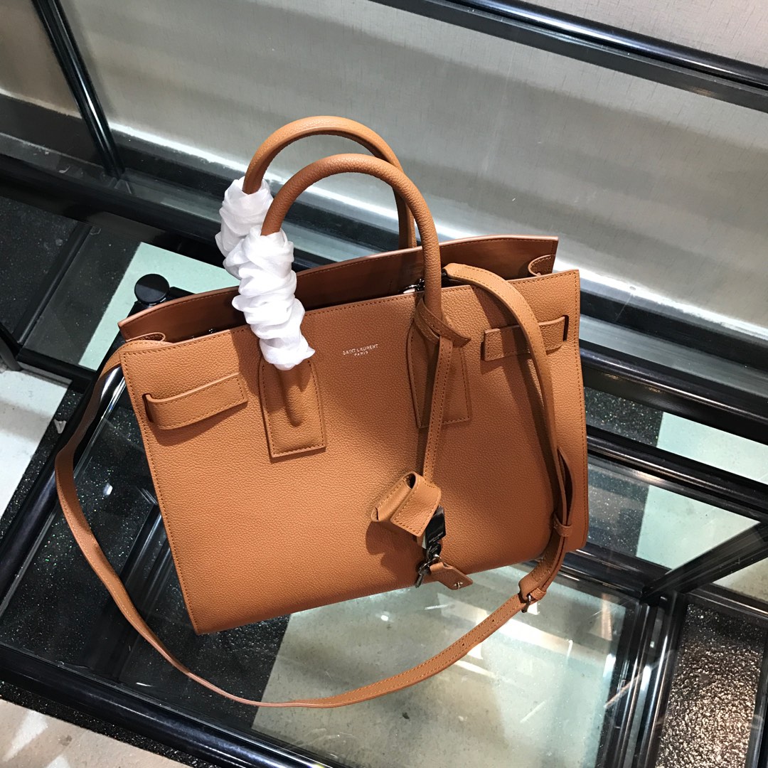 Y51 small classic sac de jour in grained leather brown 378299 32 x 25 x 16.5 cm