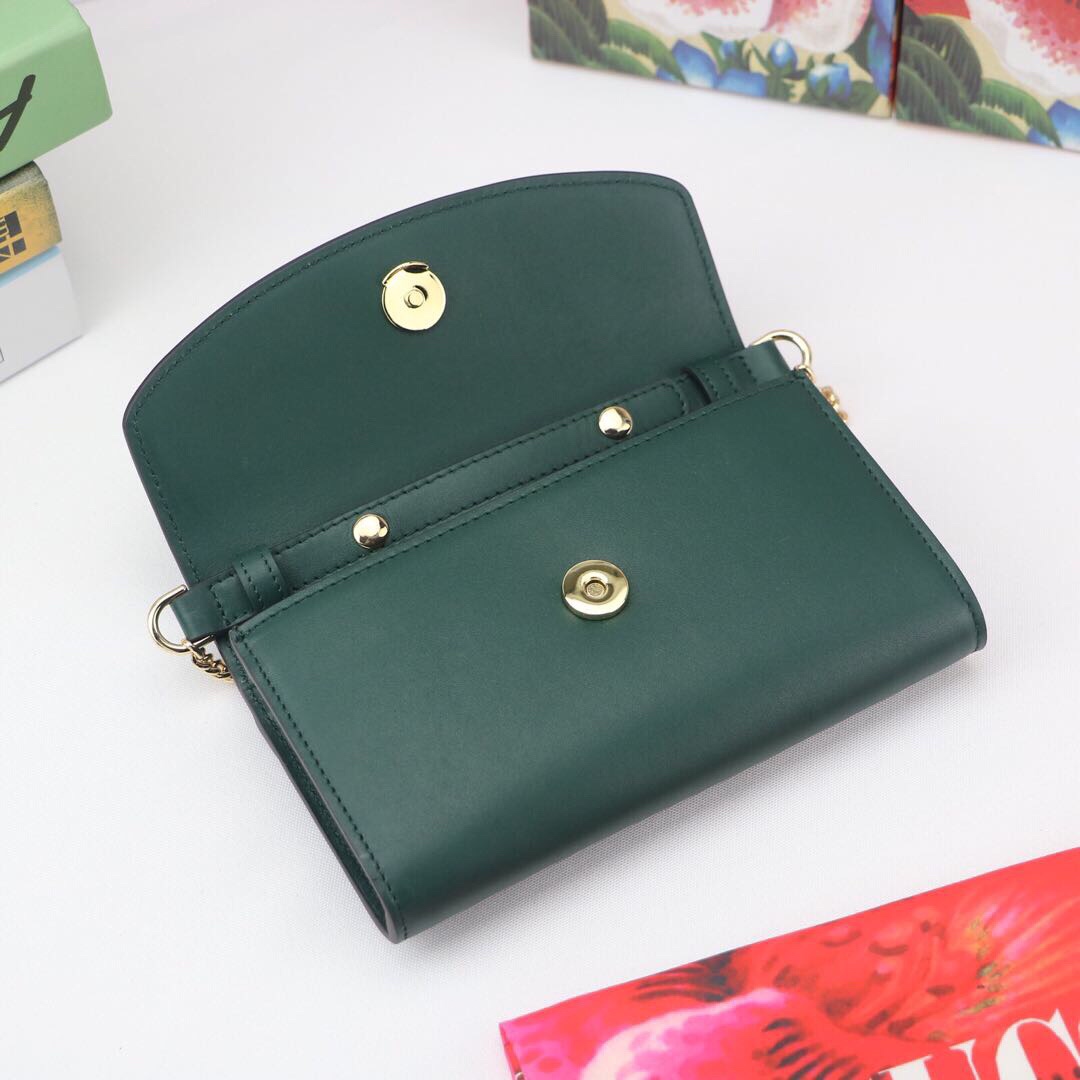 Gvc*1 mini shoulder bag leather green 564718 18.5 x 11 x 3.5 cm