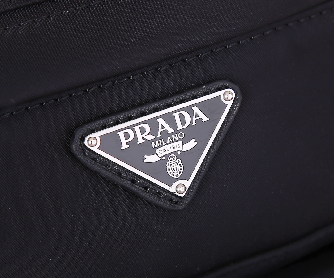 Pra*a nylon backpack black 2vz025 29 × 40 × 17 cm
