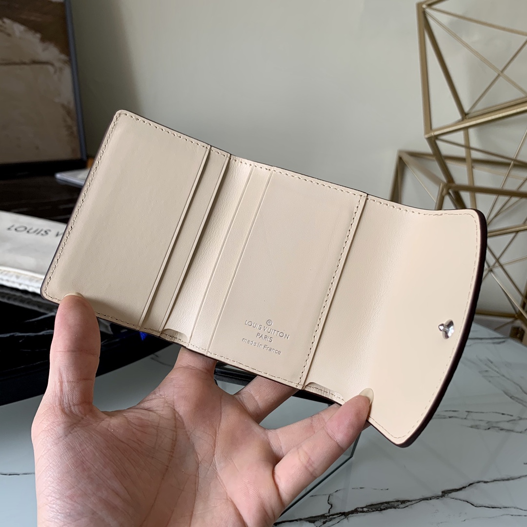 l0vis Vvtt0n iris xs wallet monogram perforations creme m69033 9.8 x 7.8 x 1 cm