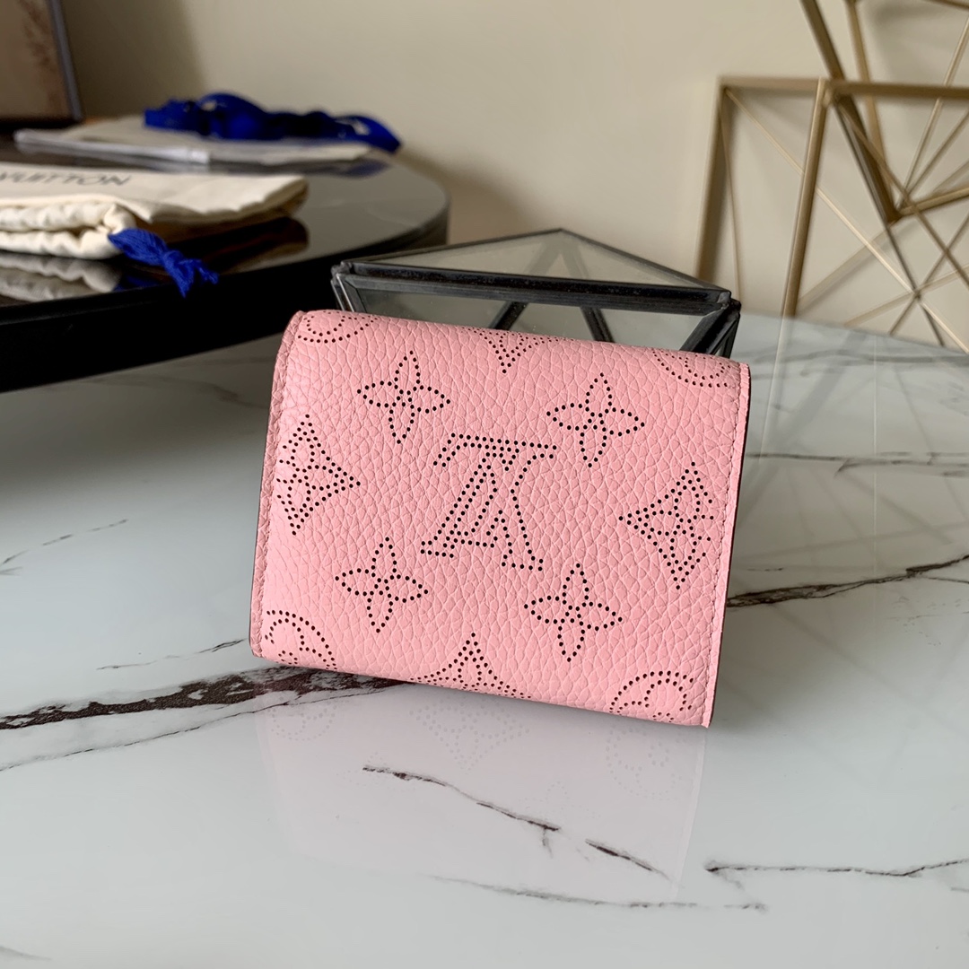 l0vis Vvtt0n iris xs wallet monogram perforations pink m67499 9.8 x 7.8 x 1 cm