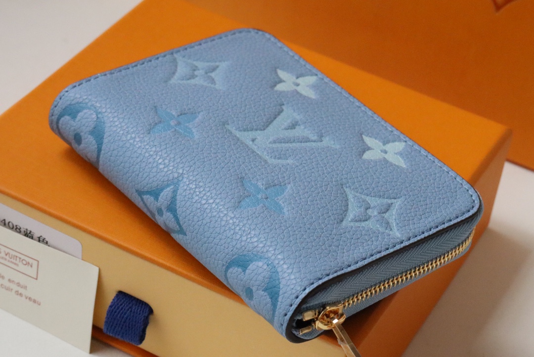 l0vis Vvtt0n zippy coin purse by the pool monogram pattern blue m80408 11 x 8.5 x 2 cm