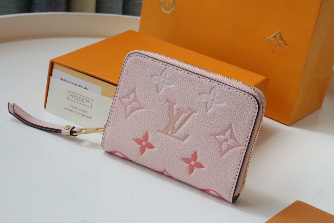 l0vis Vvtt0n zippy coin purse by the pool monogram pattern pink m80408 11 x 8.5 x 2 cm