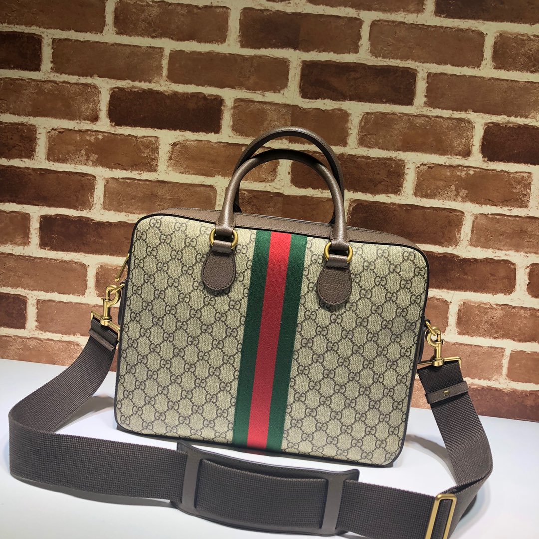 Gvc*1 ophidia gg briefcase beige 574793 36.5 x 28.5 x 7 cm