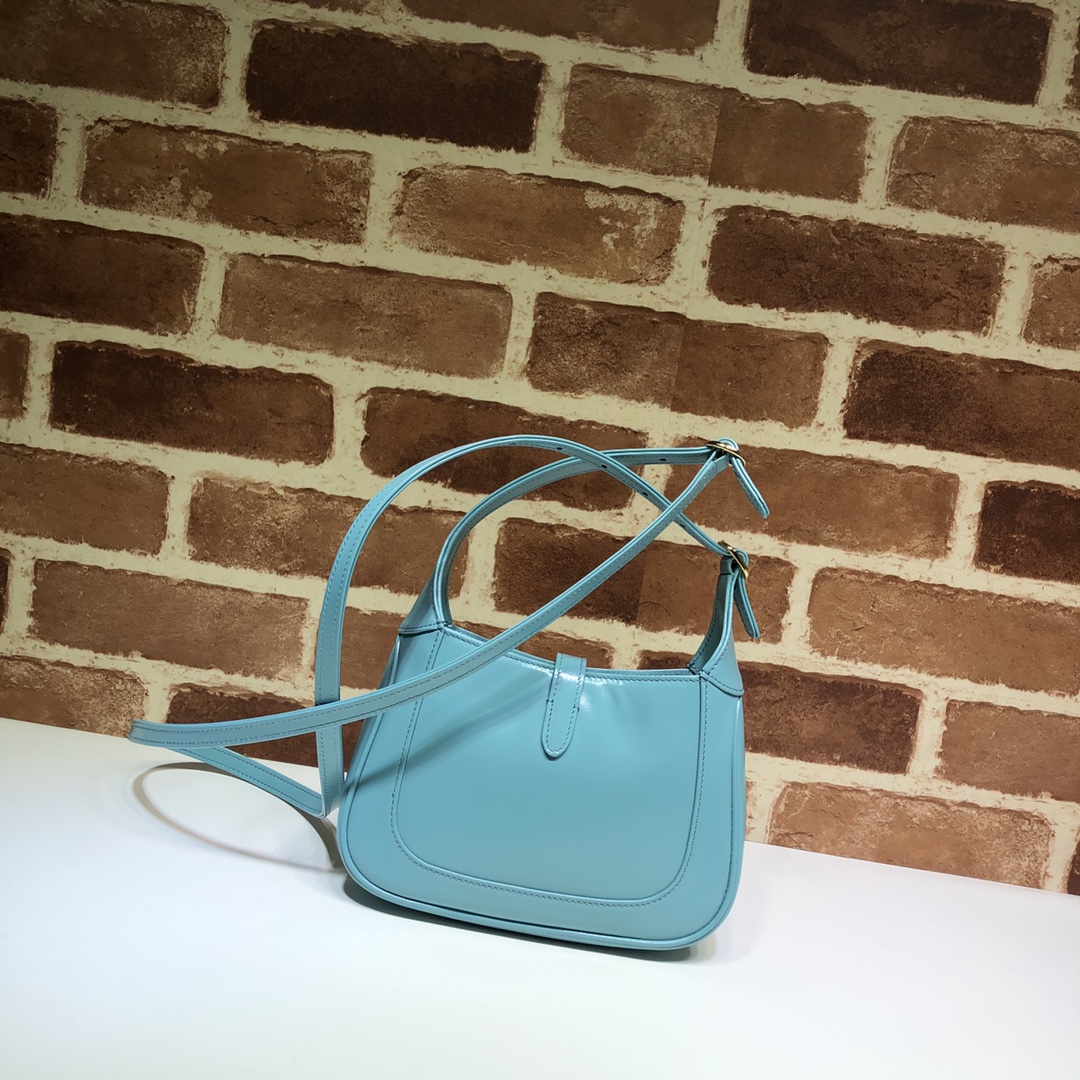 Gvc*1 mini jackie 1961 shoulder bag leather blue 637091 19 x 13 x 3 cm