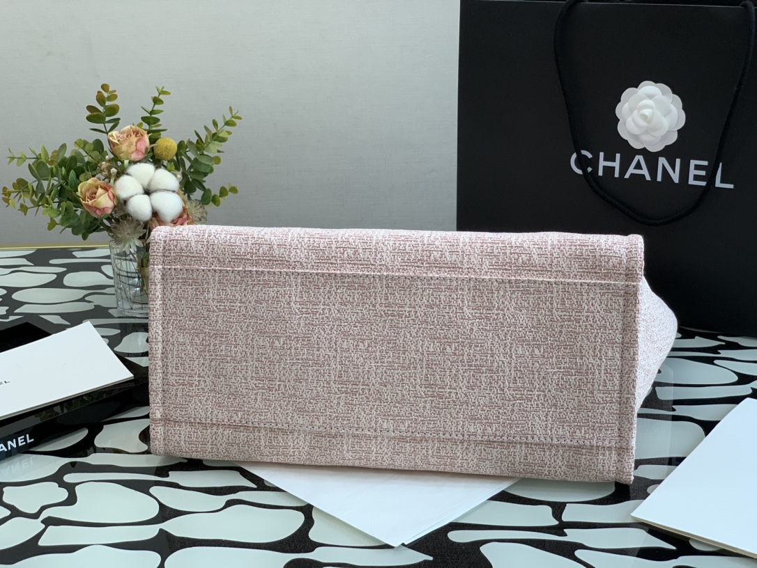 Ch**el deauville tote bag pink 38 cm
