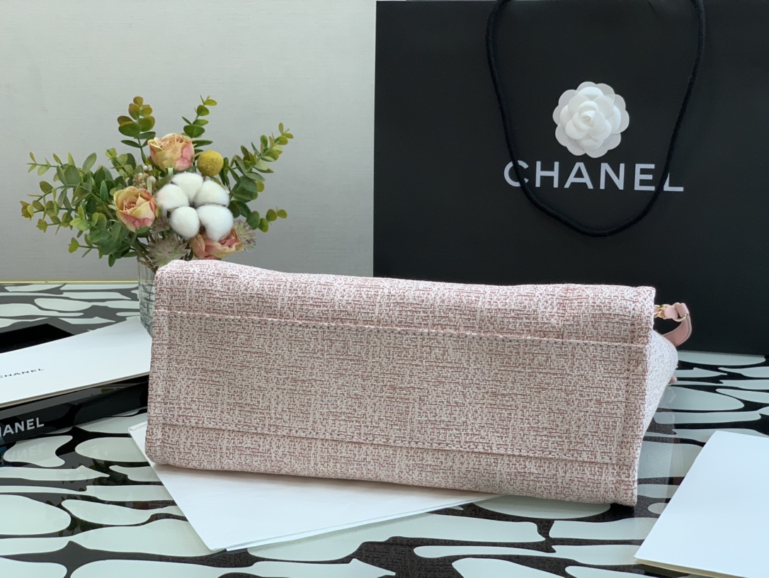 Ch**el deauville tote bag pink 34 cm