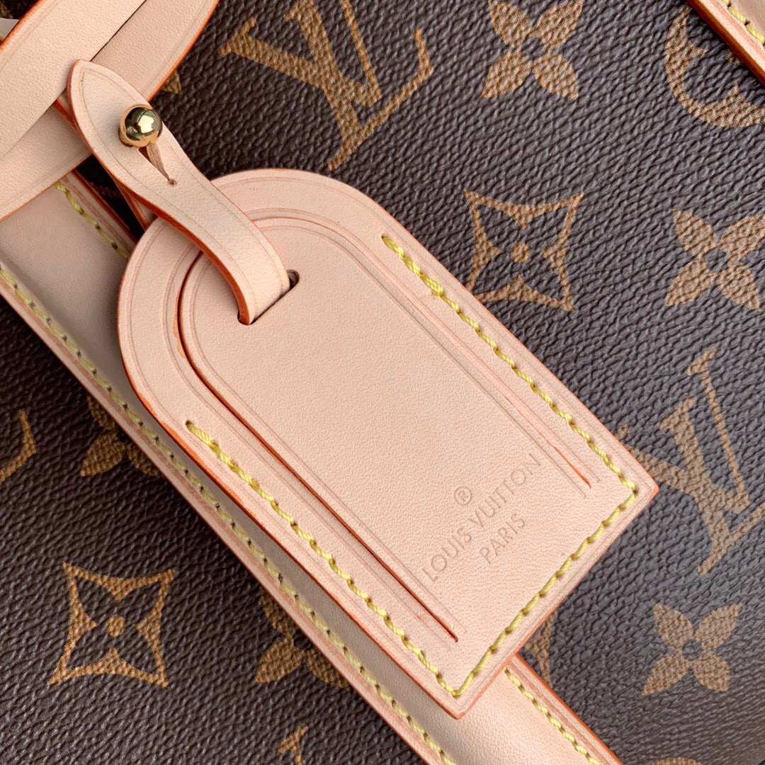 l0vis Vvtt0n soufflot bb monogram canvas and leather creme m44818 29 × 19 × 10 cm
