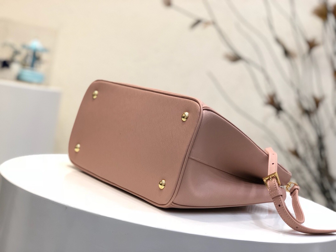 Pra*a large galleria saffiano leather bag powder pink 1ba274 32 × 24 × 14 cm