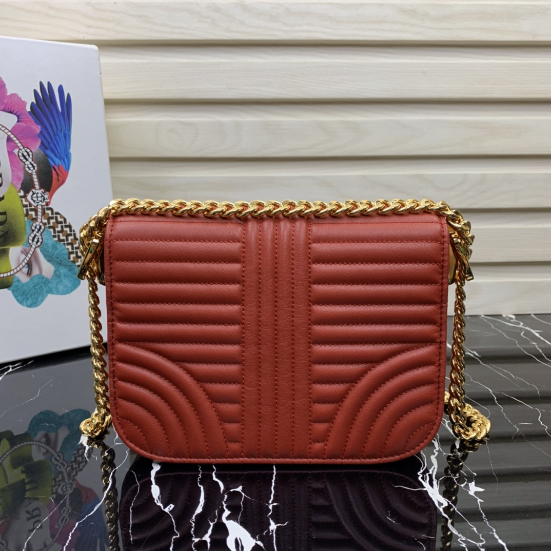 Pra*a diagramme shoulder bag red 1bd227 20.5 x 14 x 5 cm