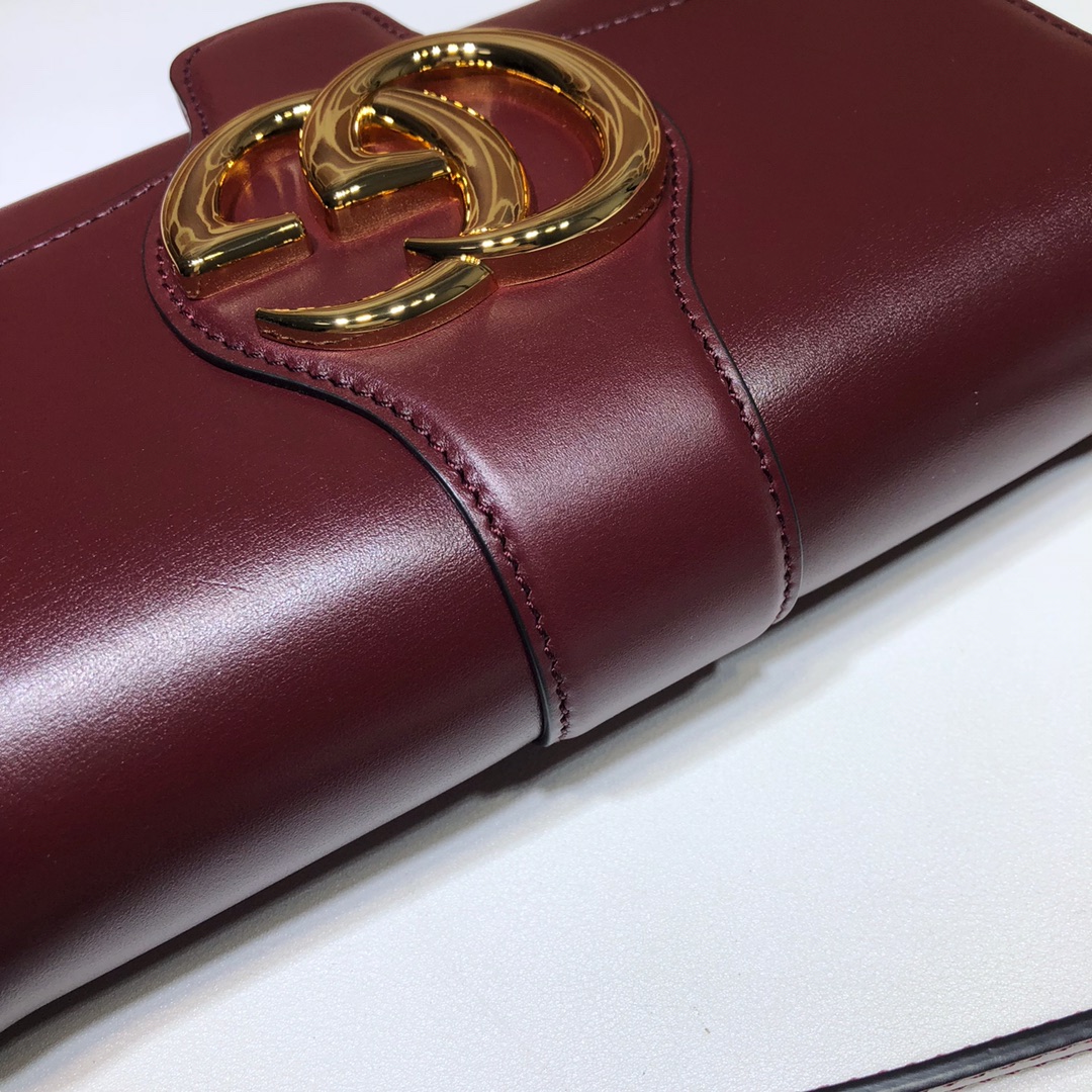 Gvc*1 small arli shoulder bag leather burgundy 550129 25 x 16 x 5.5 cm