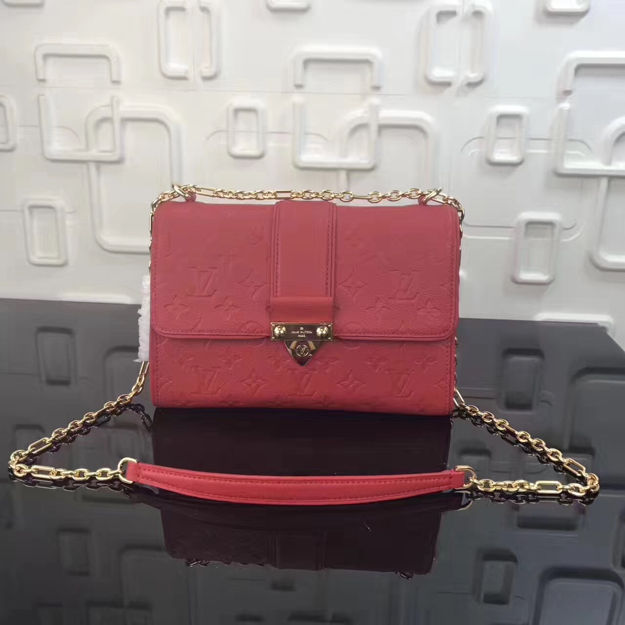 l0vis Vvtt0n saint sulpice bag monogram empreinte leather red m43393 25 x 16.5 x 9 cm