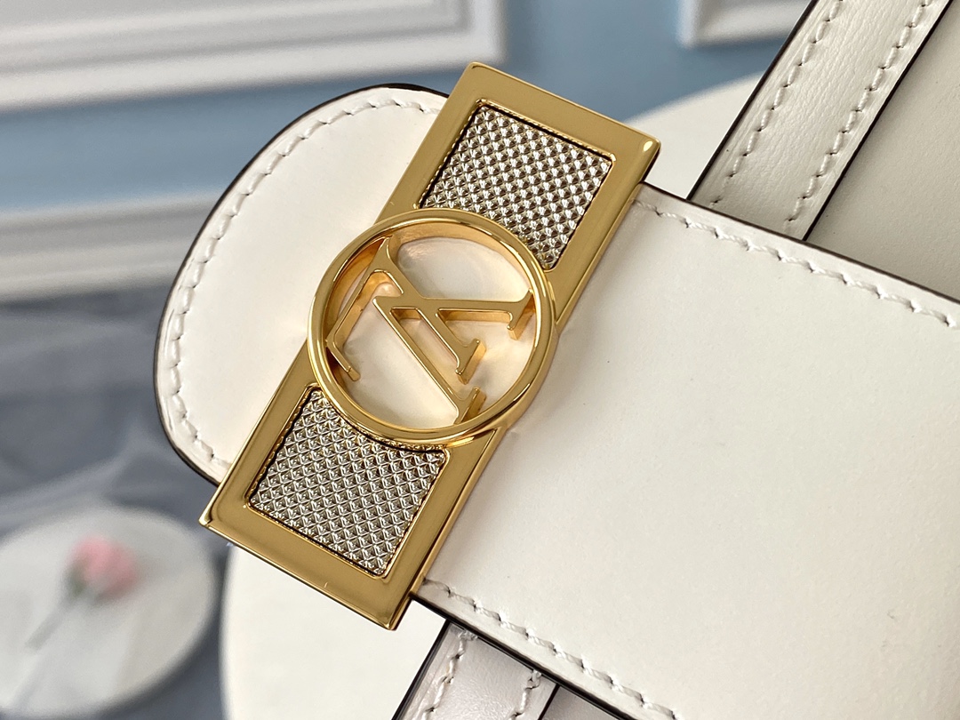 l0vis Vvtt0n dauphine lugano mm leather white m55821 25 x 17 x 10.5 cm