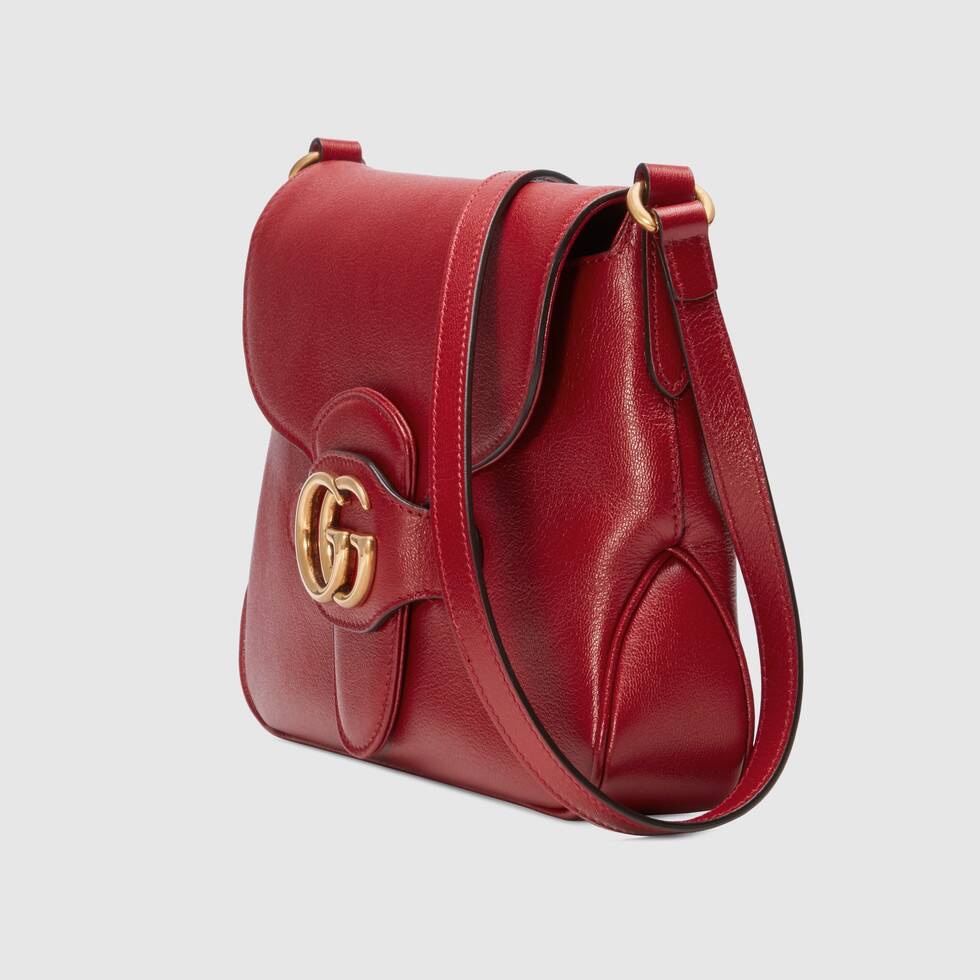 Gvc*1 small messenger bag with double g leather red 648934 23.5 x 17.5 x 5 cm