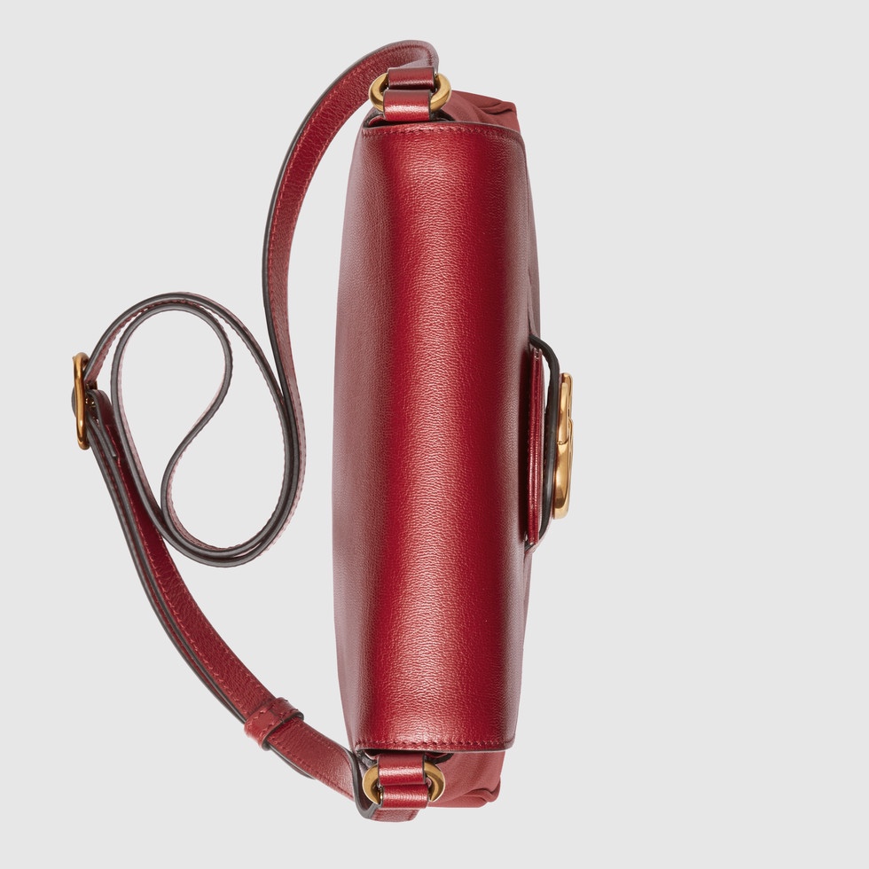 Gvc*1 small messenger bag with double g leather red 648934 23.5 x 17.5 x 5 cm