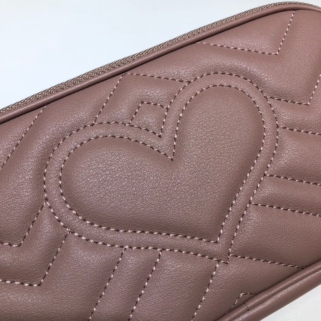 Gvc*1 gg marmont crossbody bag leather nude pink 598596 19 x 10 cm